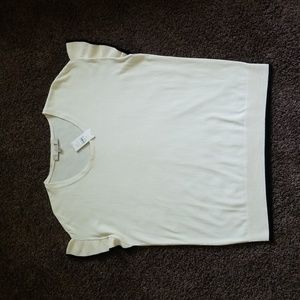 NEW Ann Taylor Loft Ivory Flutter Sleeve Sweater M